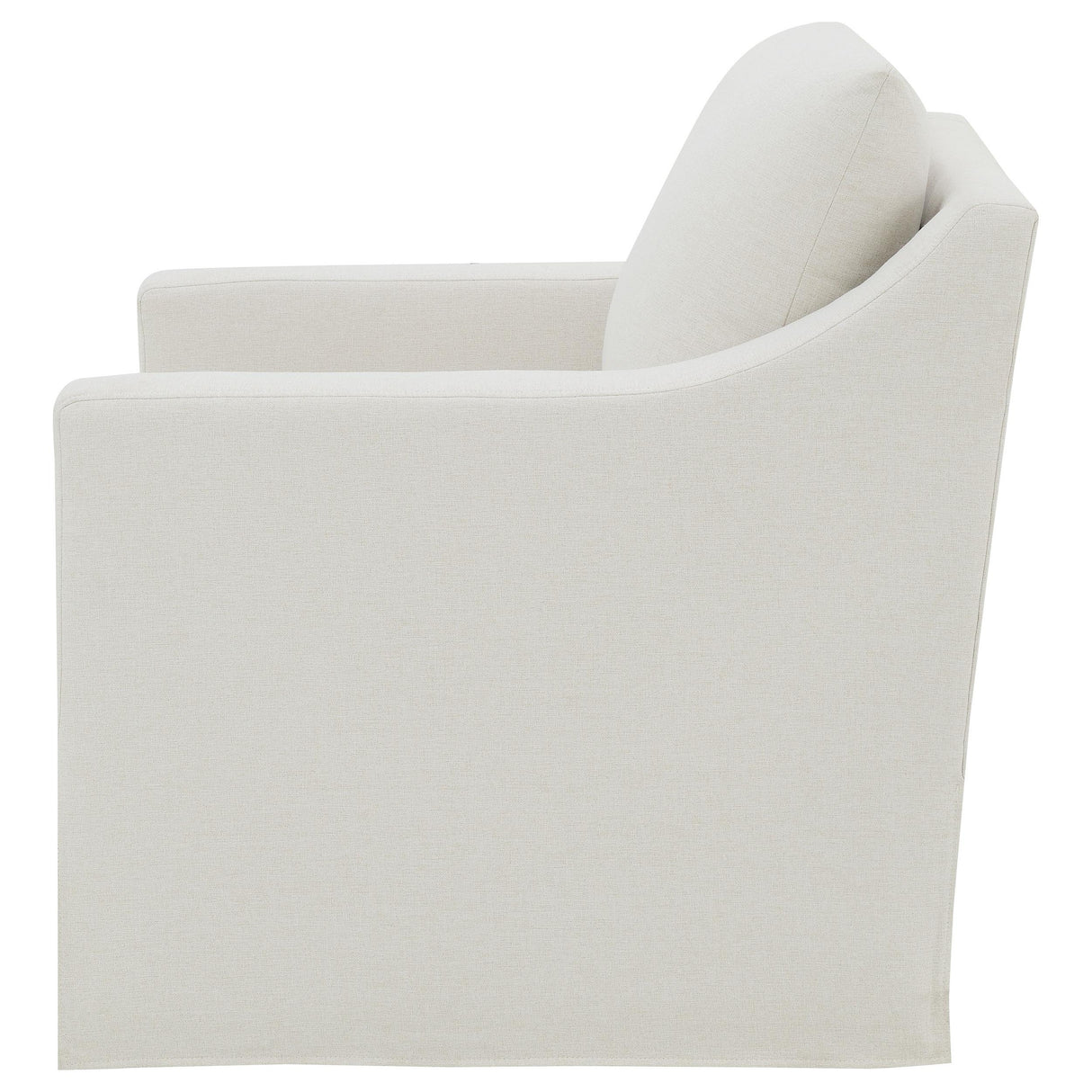 Coaster Furniture Winter 904133 Upholstered Sloped Arm Accent Swivel Chair - Beige IMAGE 4