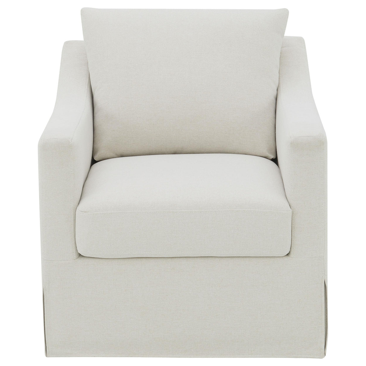 Coaster Furniture Winter 904133 Upholstered Sloped Arm Accent Swivel Chair - Beige IMAGE 6
