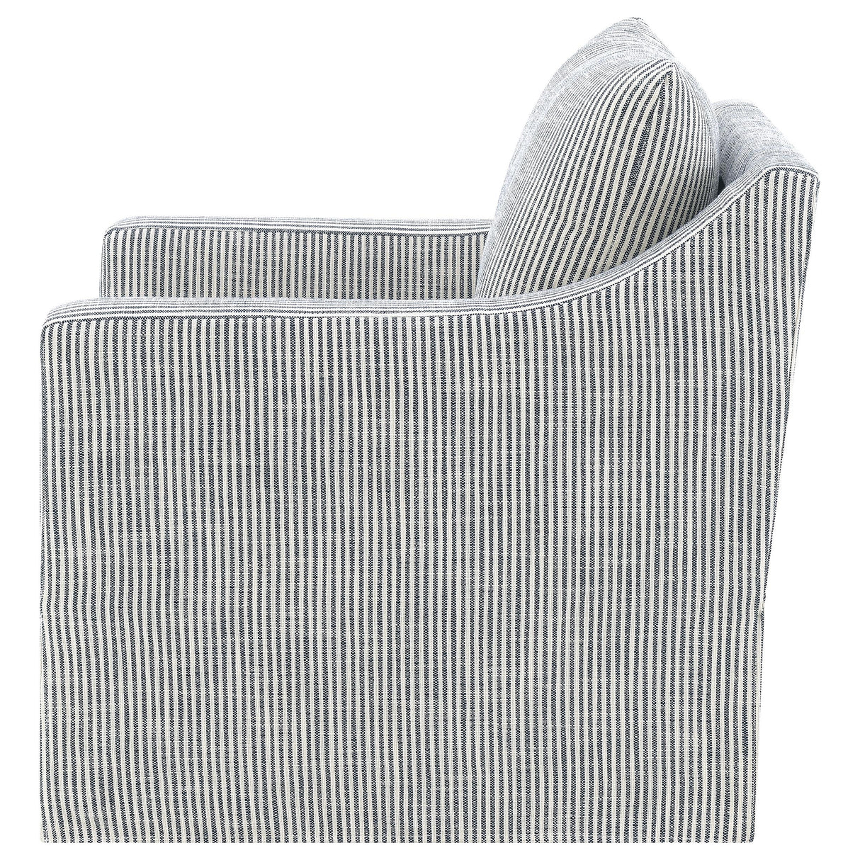 Coaster Furniture Winter 904137 Upholstered Sloped Arm Accent Swivel Chair - Grey IMAGE 3
