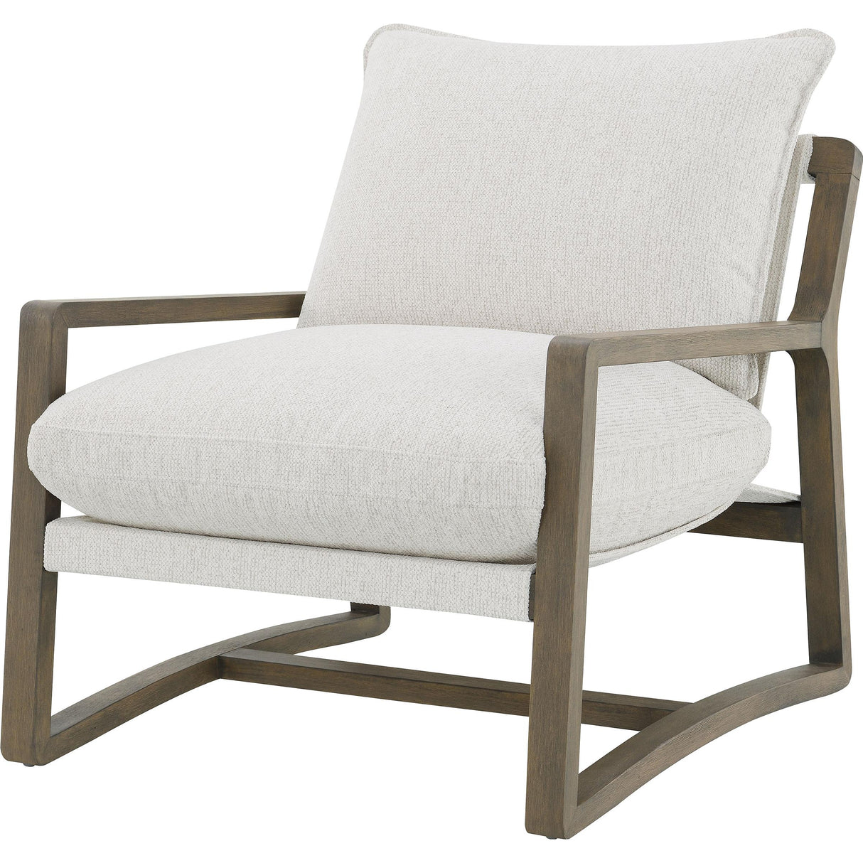Coaster Furniture Geneva 907509 Boucle Upholstered Wood Arm Accent Chair - Sand IMAGE 7