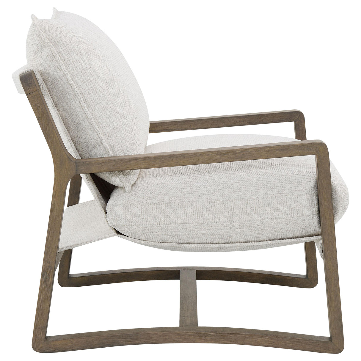 Coaster Furniture Geneva 907509 Boucle Upholstered Wood Arm Accent Chair - Sand IMAGE 8
