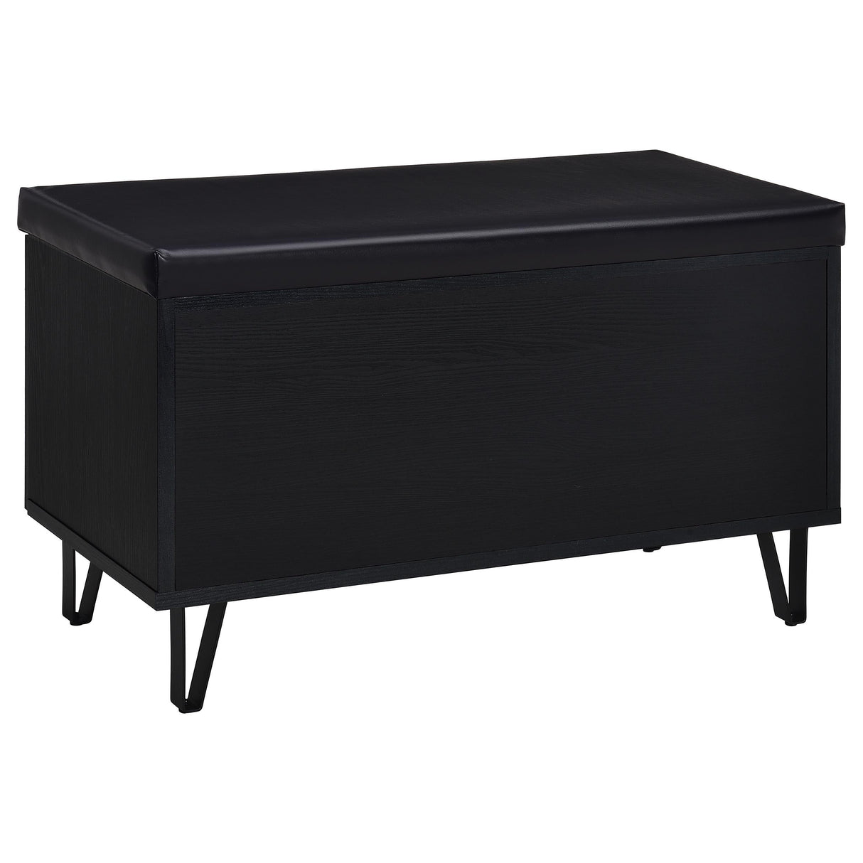 Coaster Furniture Brixton 915152 2-door Padded Entryway Shoe Storage Bench - Black IMAGE 6