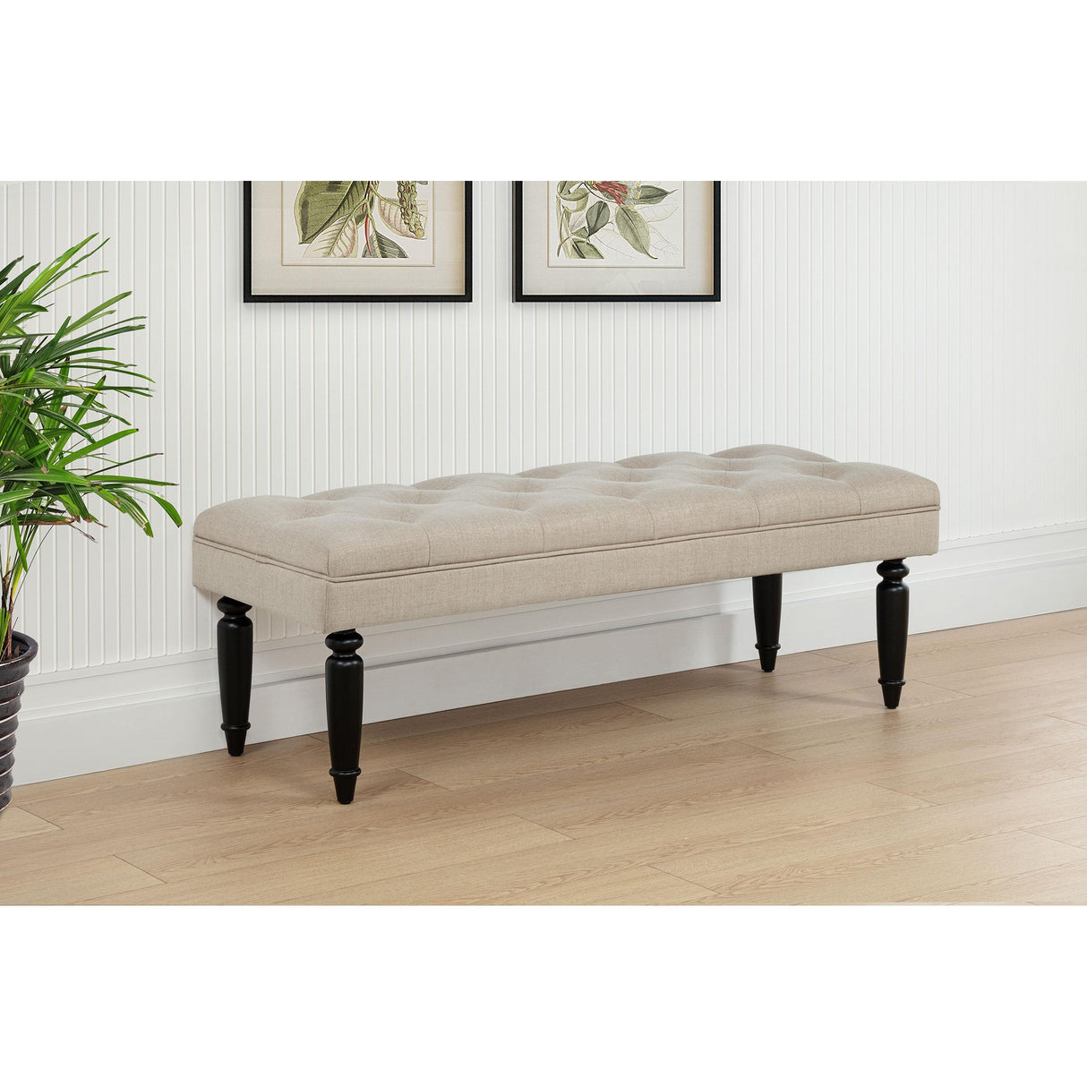 Coaster Furniture Marsha 915160 52-inch Upholstered Entryway Accent Bench - Latte IMAGE 4