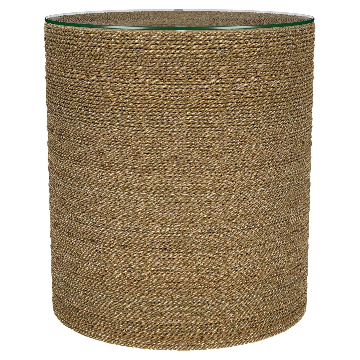 Coaster Furniture Halden 930270 Round Woven Seagrass Accent Side Table - Light Brown IMAGE 1