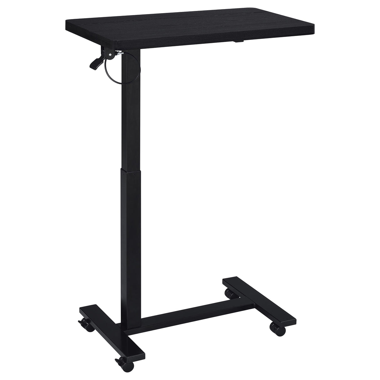 Coaster Furniture Westpark 930300 Pneumatic Adjustable C-Shape Side Table with Casters - Black IMAGE 1