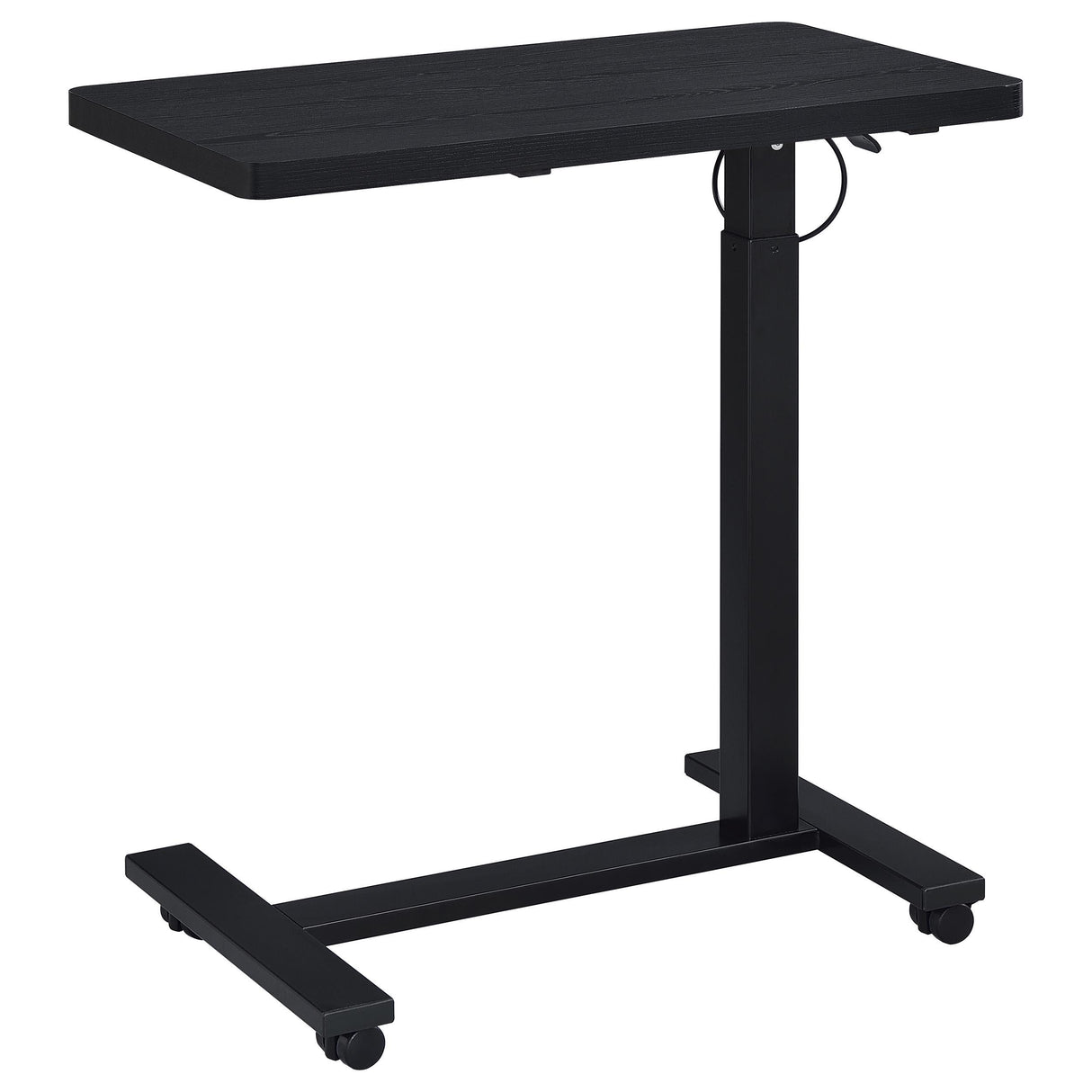 Coaster Furniture Westpark 930300 Pneumatic Adjustable C-Shape Side Table with Casters - Black IMAGE 2