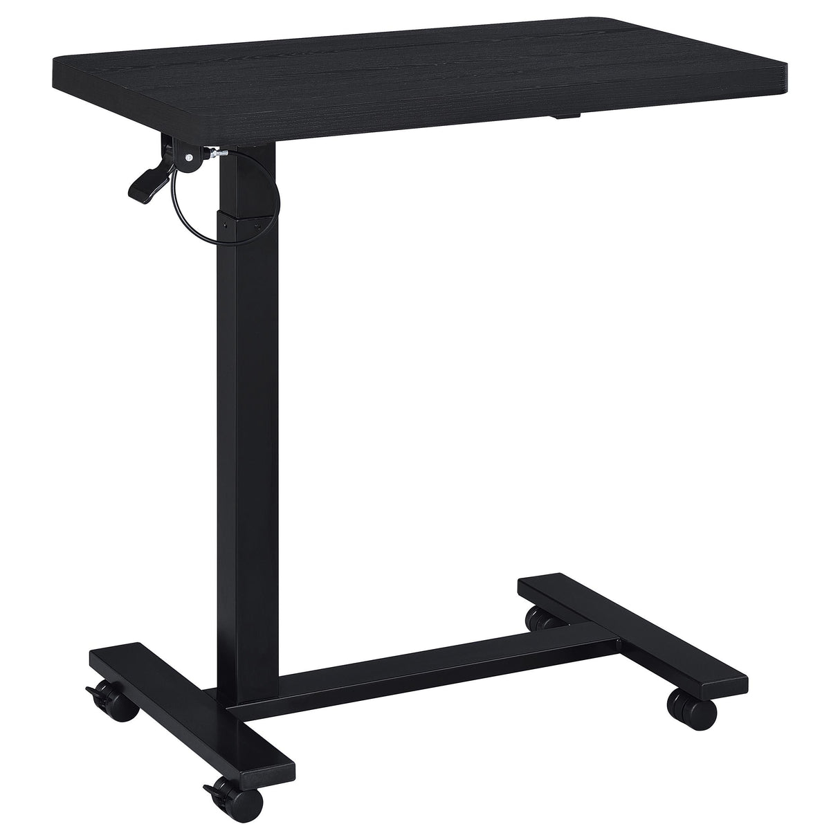 Coaster Furniture Westpark 930300 Pneumatic Adjustable C-Shape Side Table with Casters - Black IMAGE 3
