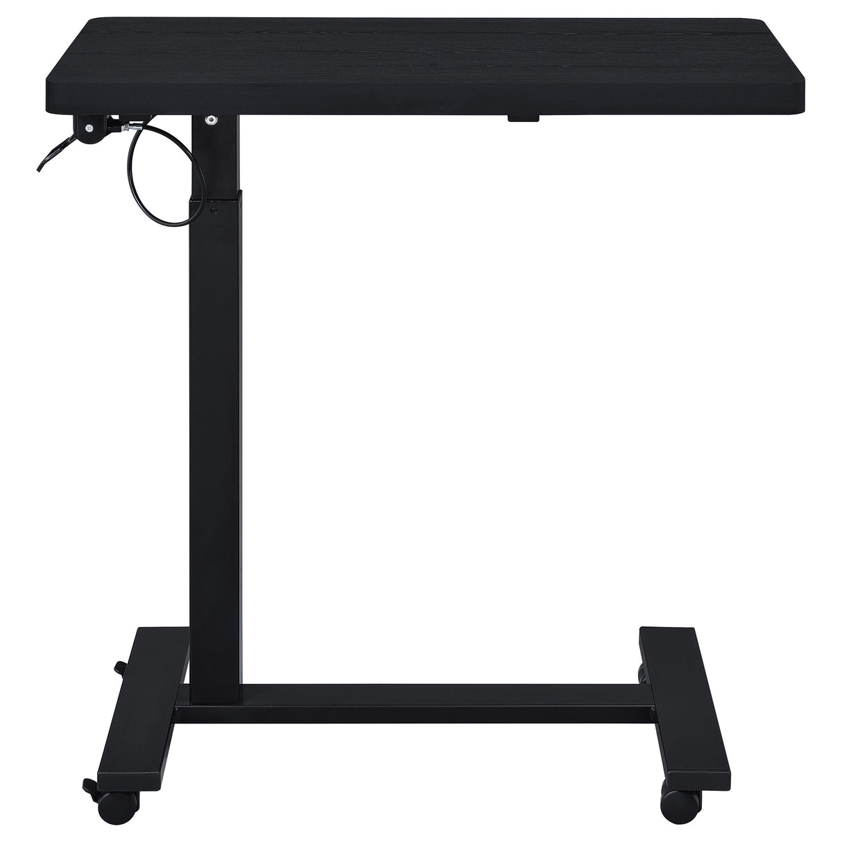 Coaster Furniture Westpark 930300 Pneumatic Adjustable C-Shape Side Table with Casters - Black IMAGE 4