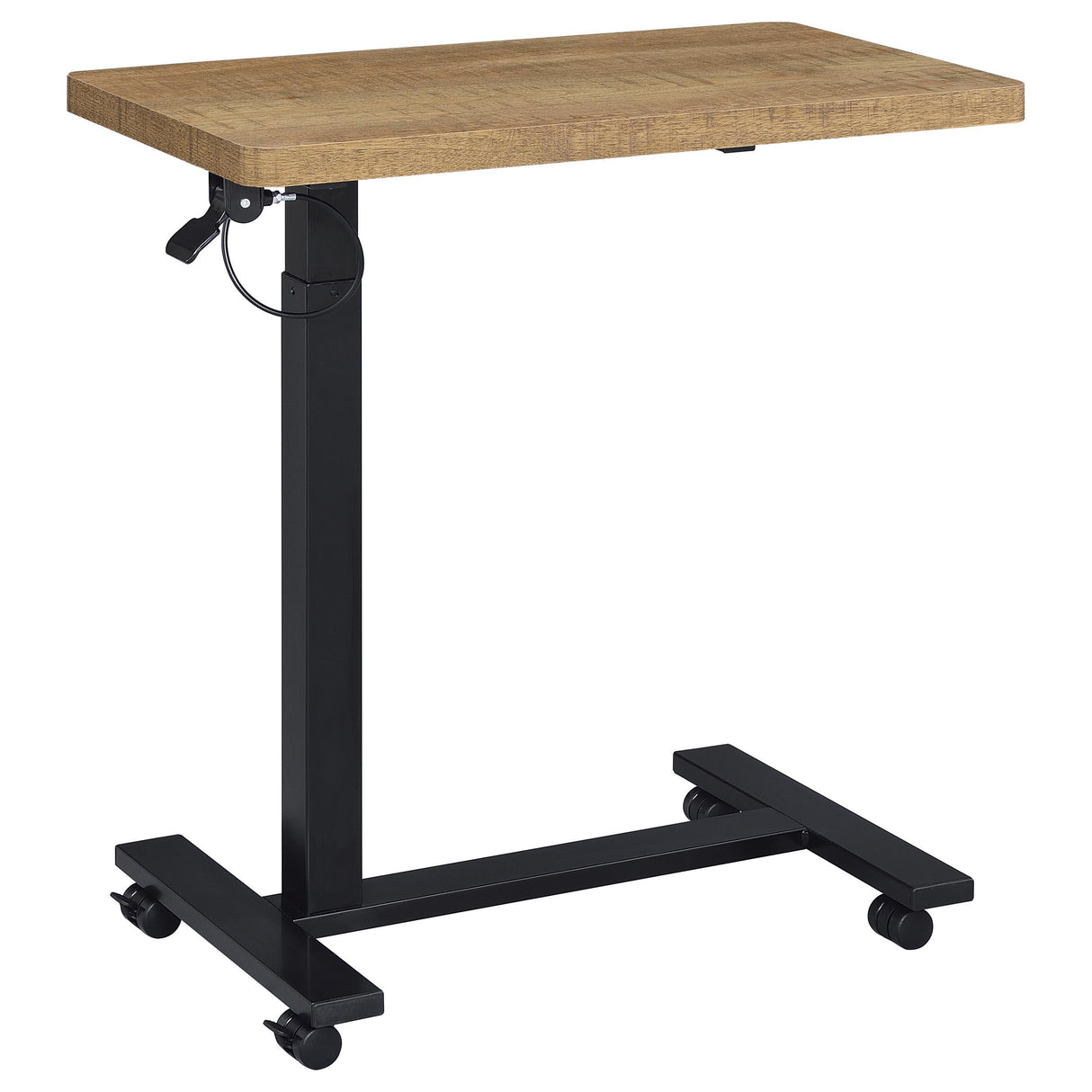 Coaster Furniture Westpark 930301 Pneumatic Adjustable C-Shape Side Table with Casters - Mango IMAGE 1