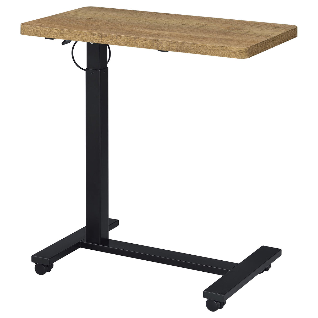 Coaster Furniture Westpark 930301 Pneumatic Adjustable C-Shape Side Table with Casters - Mango IMAGE 5