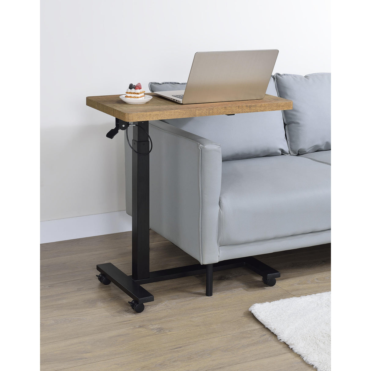 Coaster Furniture Westpark 930301 Pneumatic Adjustable C-Shape Side Table with Casters - Mango IMAGE 6