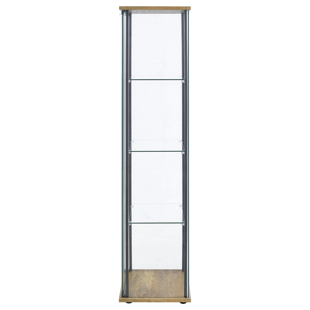 Coaster Furniture Bellatrix 950172MGO 3-shelf Clear Glass Curio Cabinet - Mango IMAGE 3