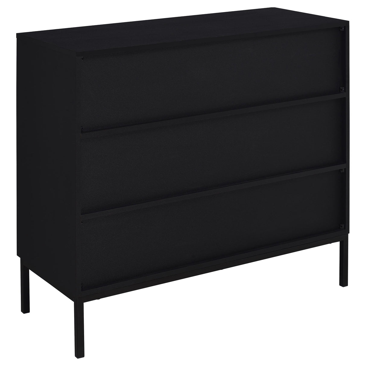 Coaster Furniture Jess 950420 2-door Arched Fluted Glass Accent Cabinet - Black IMAGE 7