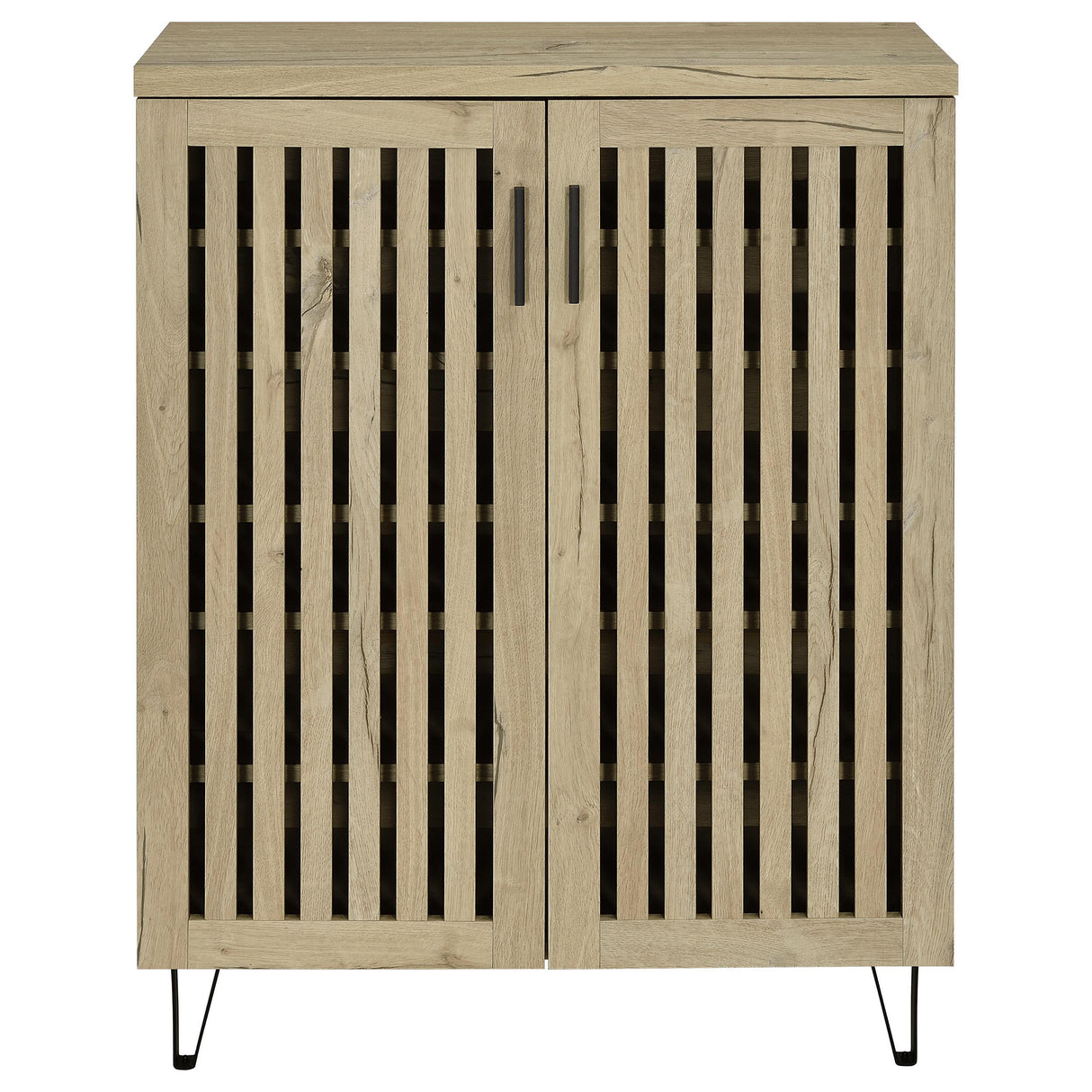 Coaster Furniture Brixton 950424 2-door Entryway Shoe Storage Cabinets - White Oak IMAGE 2