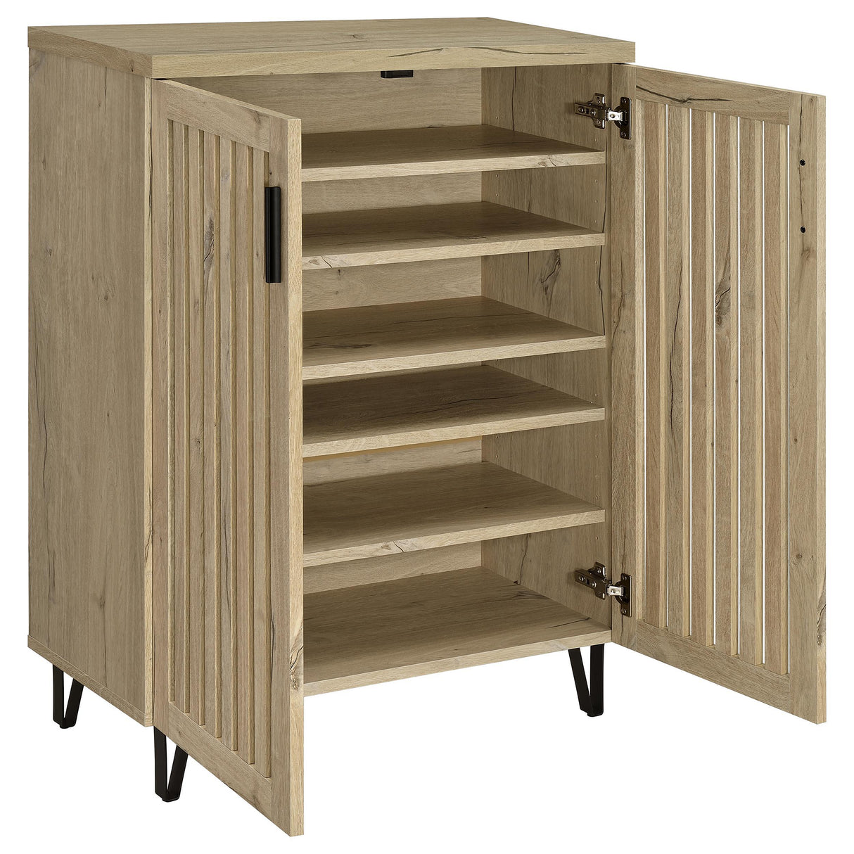 Coaster Furniture Brixton 950424 2-door Entryway Shoe Storage Cabinets - White Oak IMAGE 8
