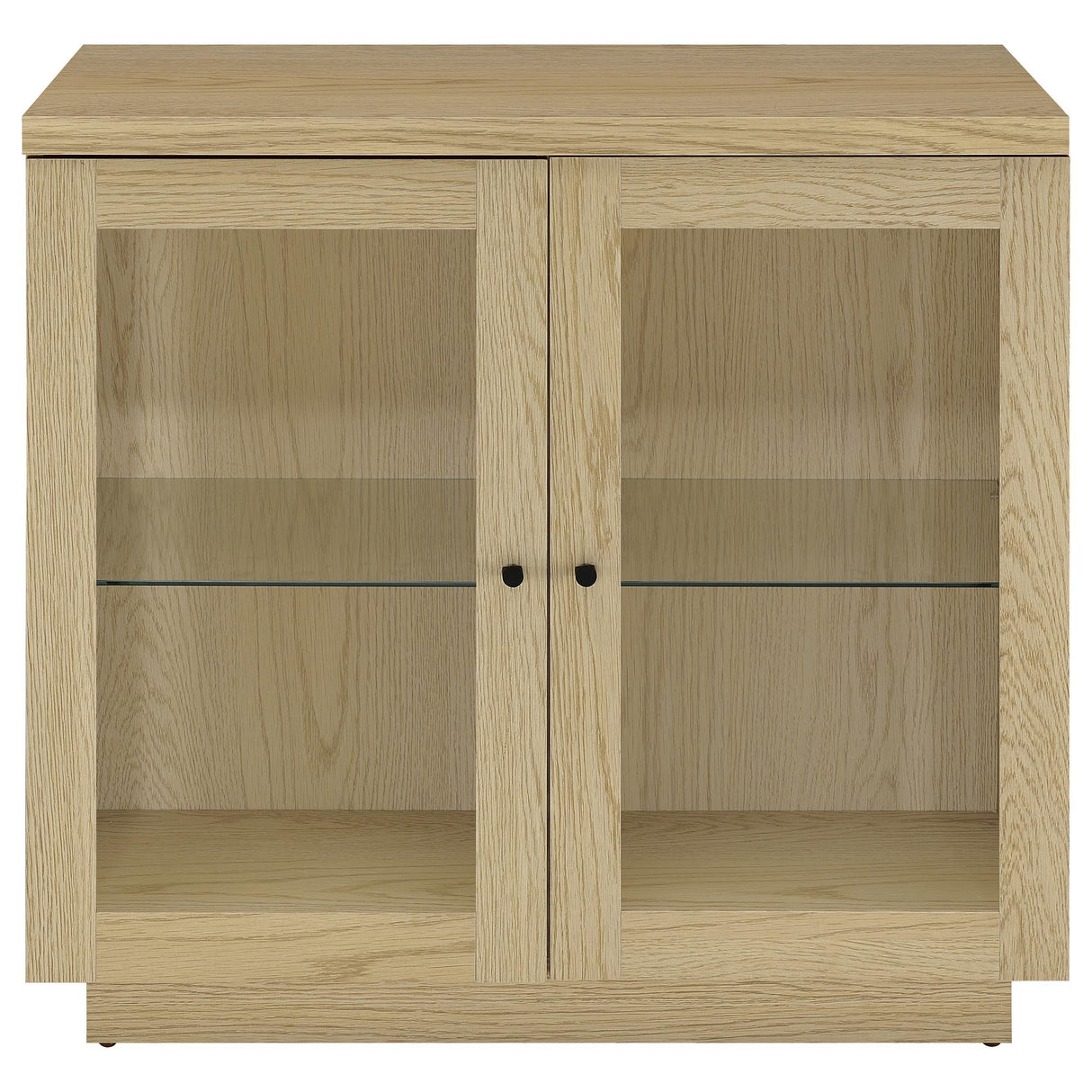Coaster Furniture Tilbury 950429 2-door Glass Front Accent Display Cabinet - Light Oak IMAGE 1