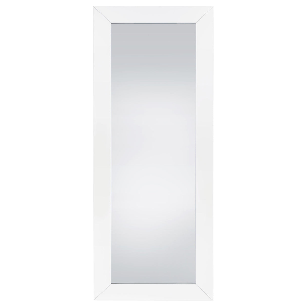 Coaster Furniture Cadence 961656 Tempered Glass Full Length Mirror - White High Gloss IMAGE 2