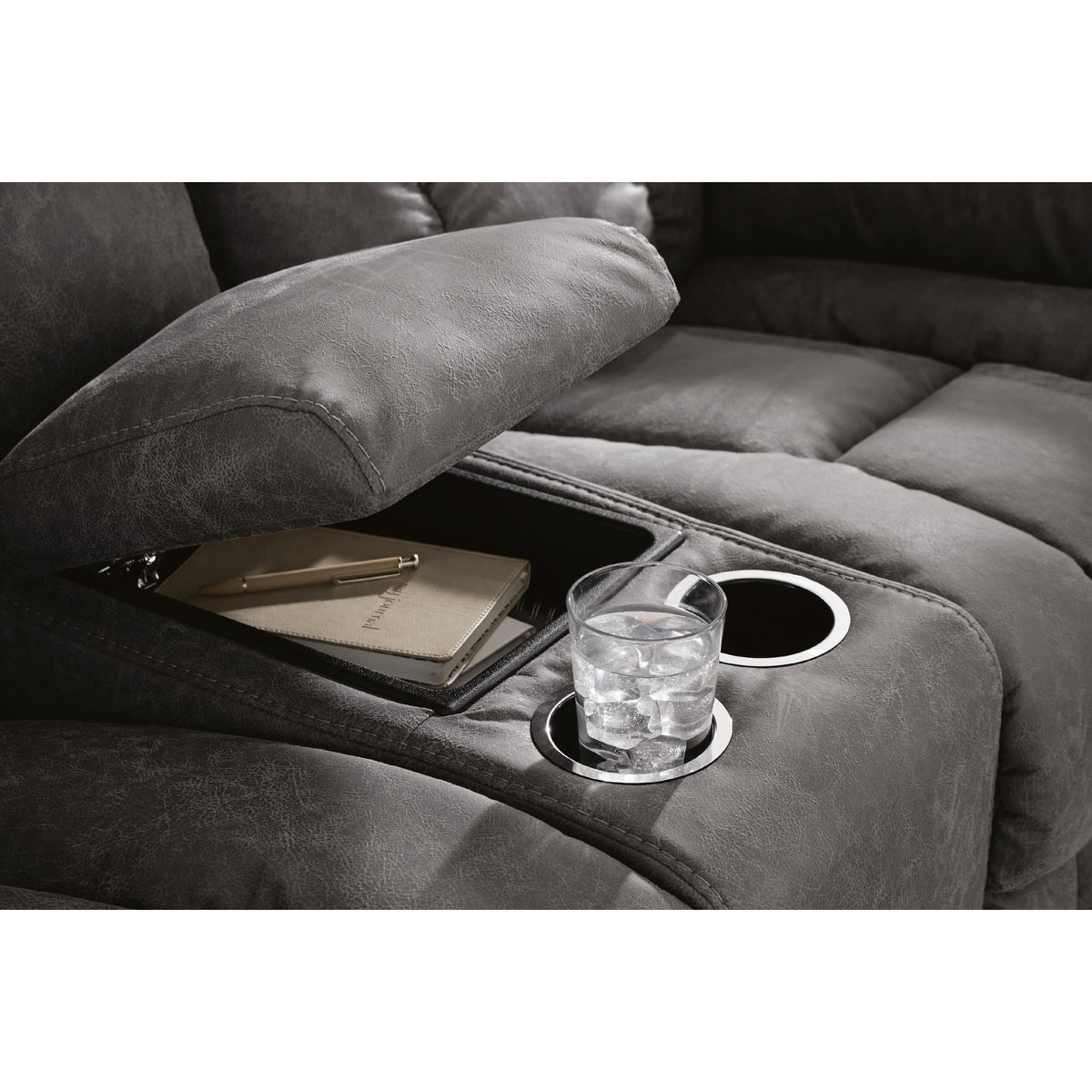 Signature Design by Ashley Bakerstein PC1250318 Power Recliner Loveseat with Console & Adjustable Headrest IMAGE 5