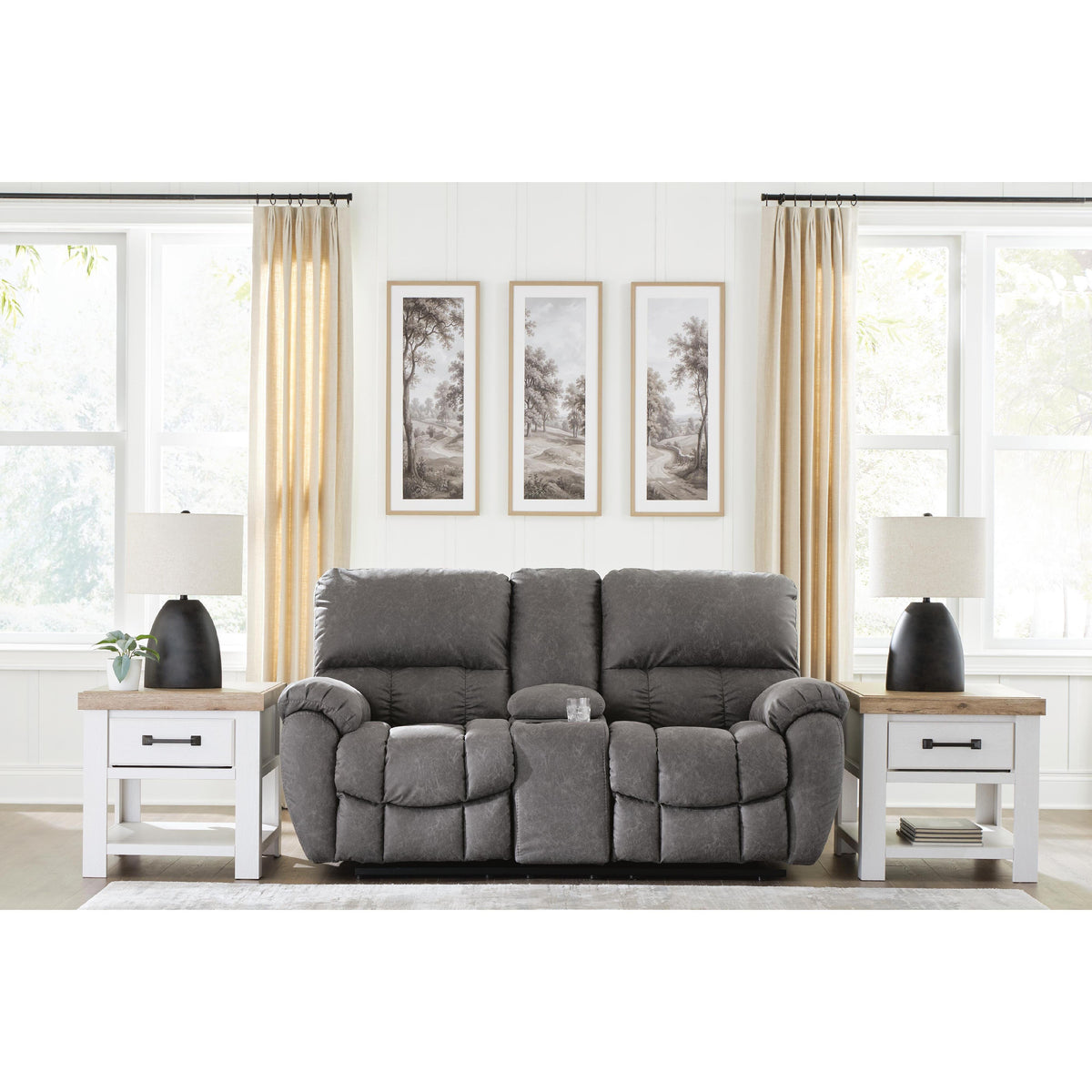 Signature Design by Ashley Bakerstein PC1250318 Power Recliner Loveseat with Console & Adjustable Headrest IMAGE 7