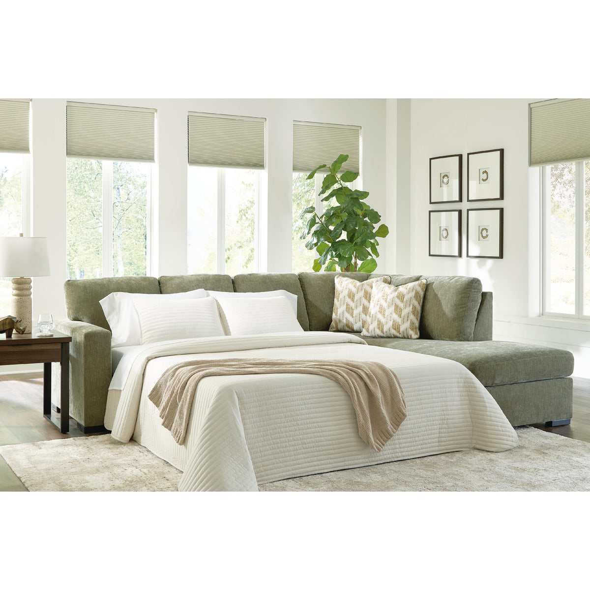 Signature Design by Ashley Bridgepoint PC69505S5 2 pc Sleeper Sectional with Chaise IMAGE 2