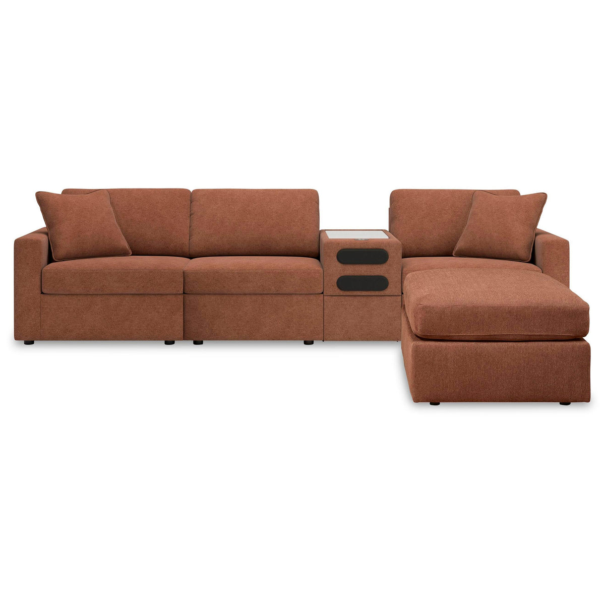 Signature Design by Ashley® Modmax 92102U11 4 pc Sectional and Ottoman - Spice IMAGE 1