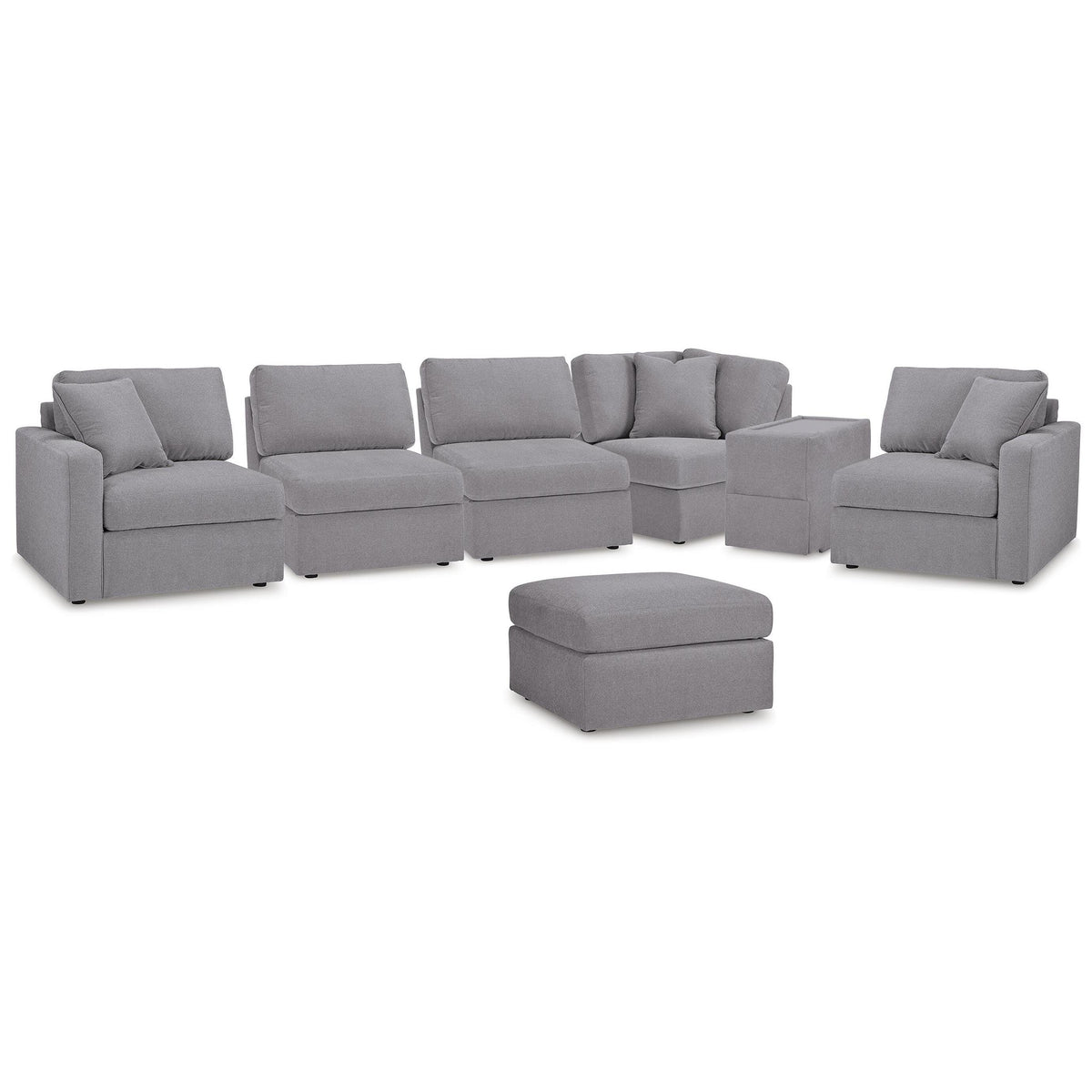 Signature Design by Ashley® Modmax 92104U16 6 pc Sectional and Ottoman - Granite IMAGE 1