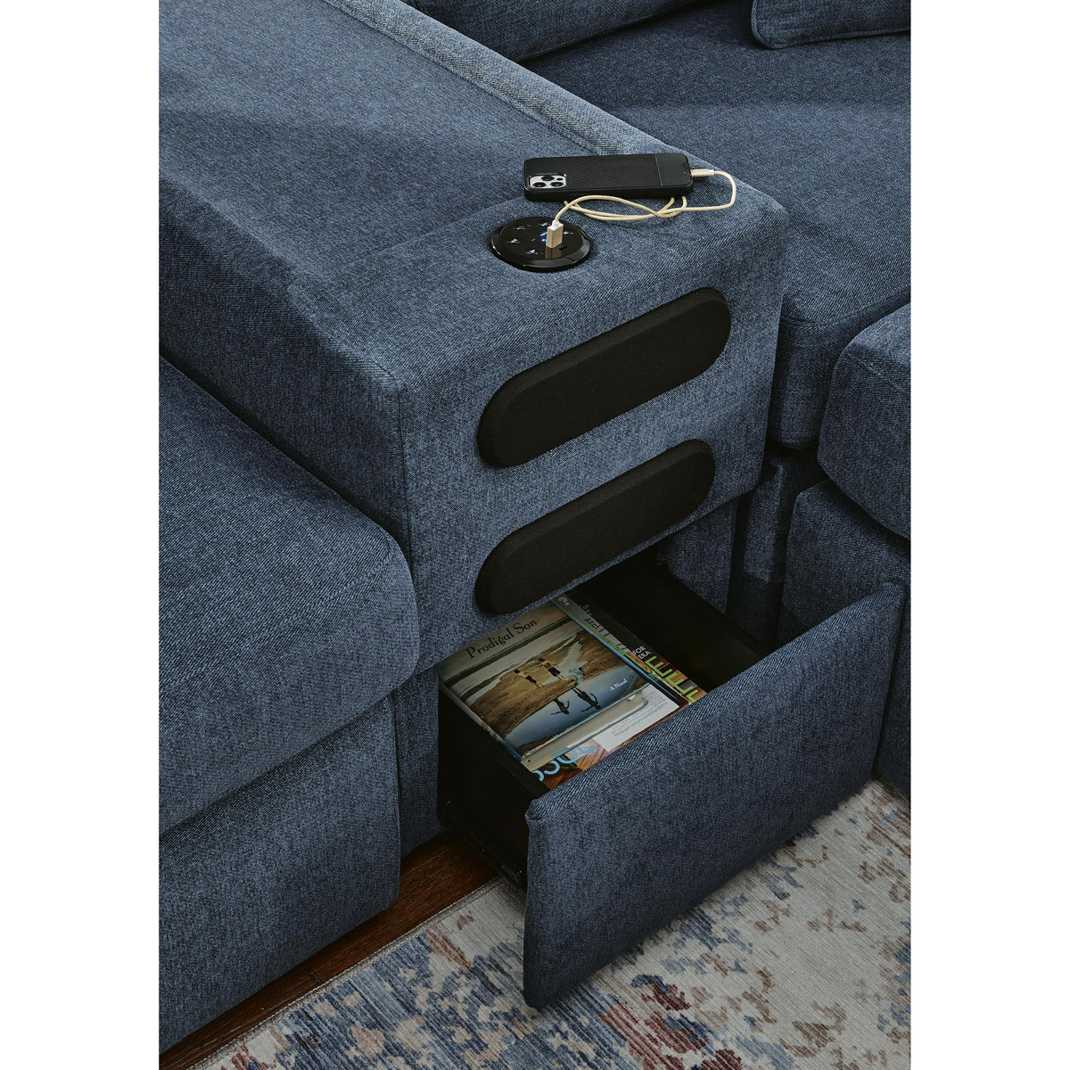 Signature Design by Ashley® Modmax 92121U10 6 pc Sectional with Chaise and Ottoman - Ink IMAGE 20