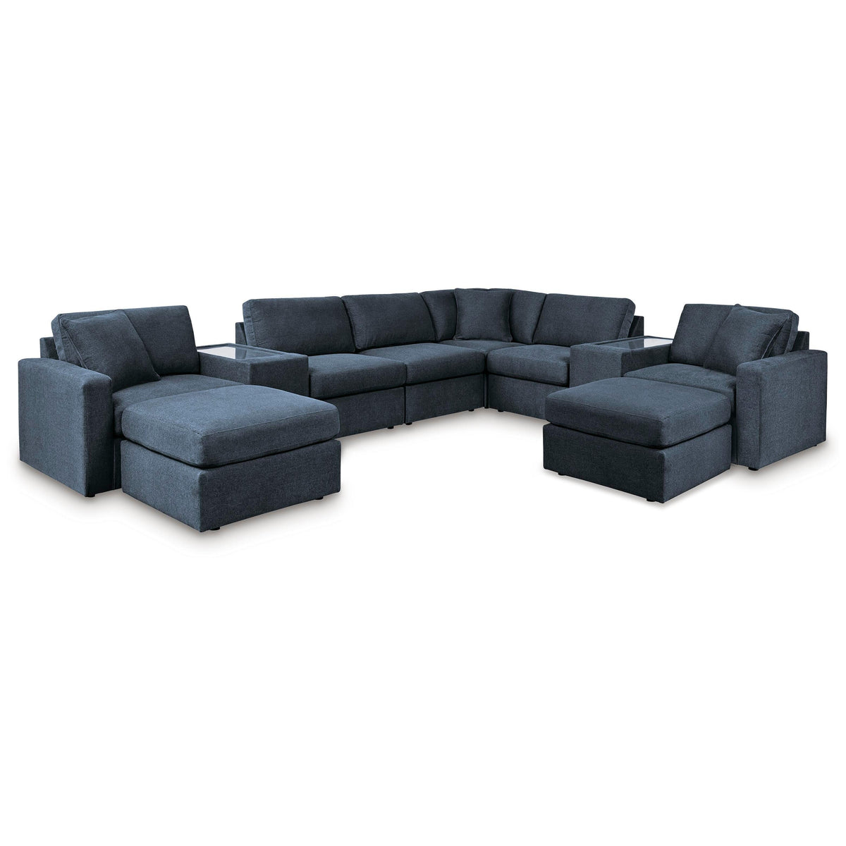 Signature Design by Ashley® Modmax 92121U5 6 pc Sectional and 2 Ottomans - Ink IMAGE 1