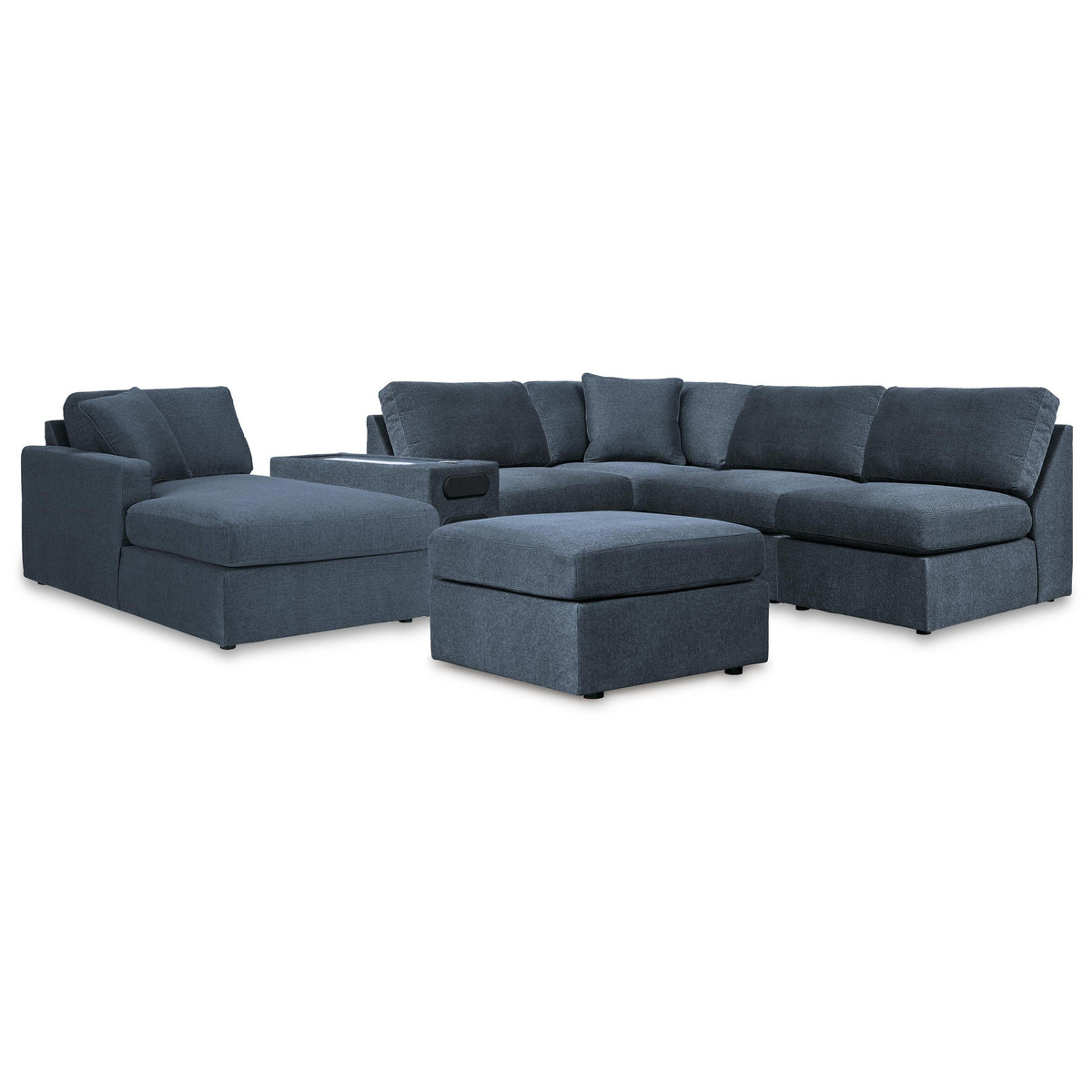 Signature Design by Ashley® Modmax 92121U9 6 pc Sectional with Chaise and Ottoman - Ink IMAGE 1