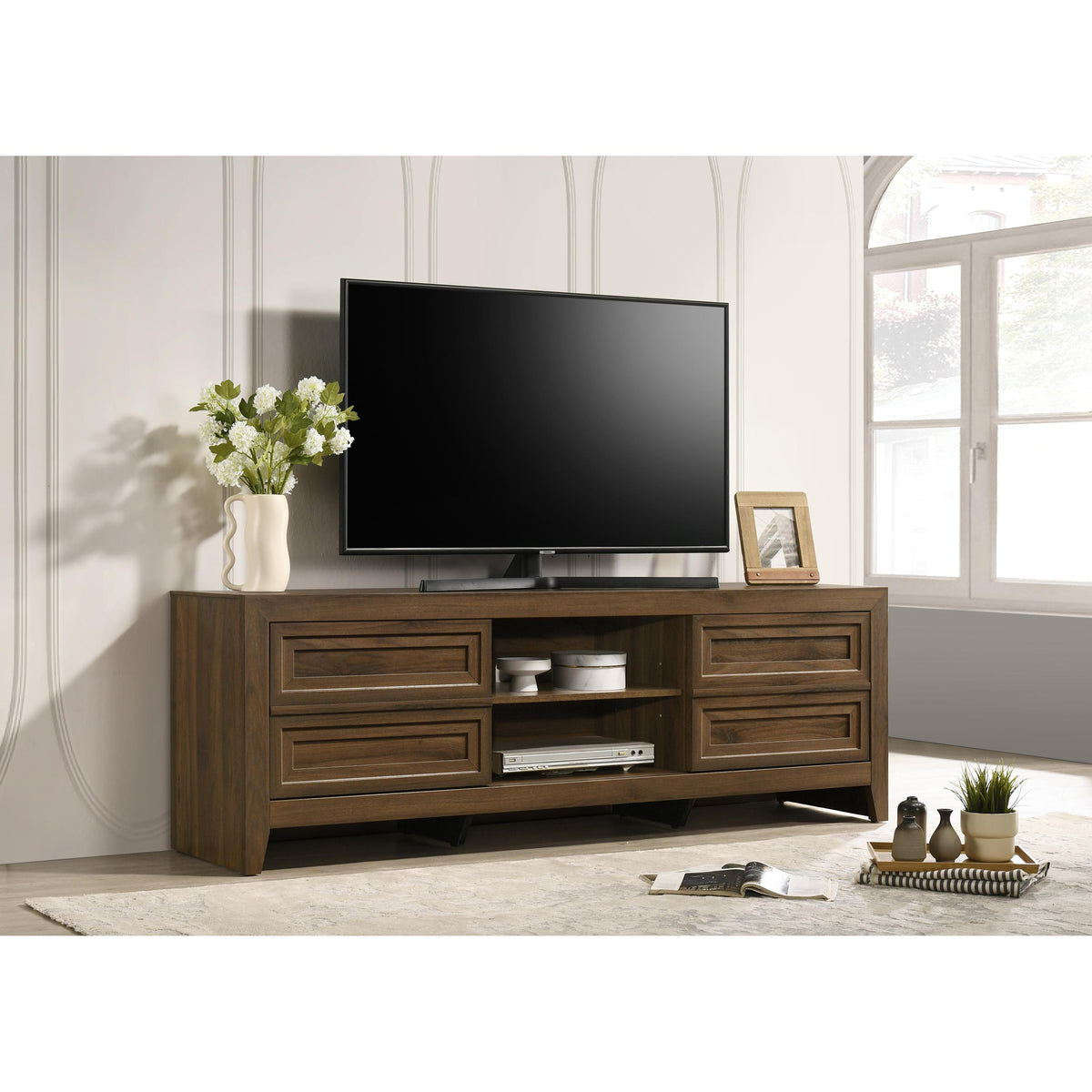 Crown Mark Lorraine B6610-9 TV Stand - Brown IMAGE 5