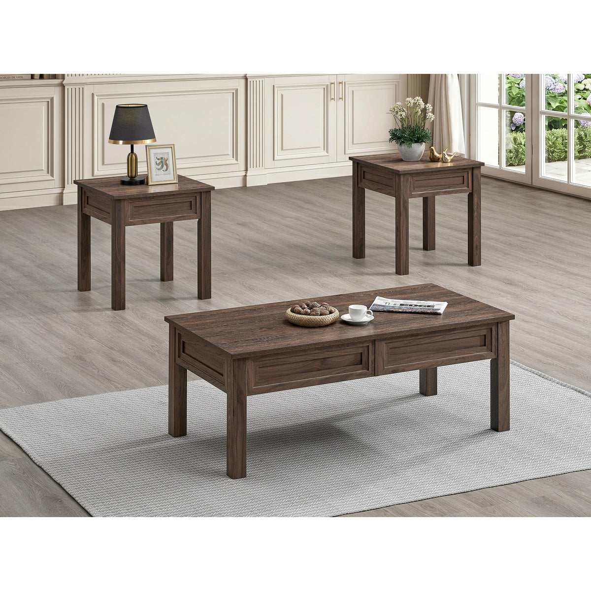 Crown Mark Lorraine B6610-CE-SET 3 pc Cocktail Set - Brown IMAGE 2