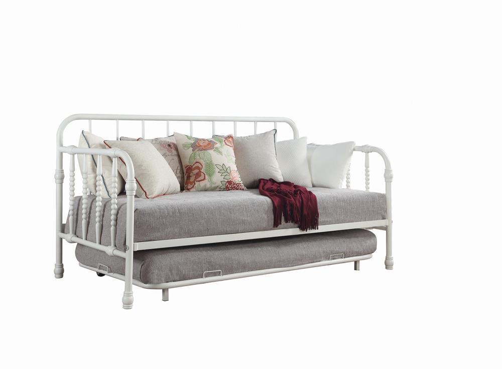 Marina Twin Metal Daybed With Trundle White