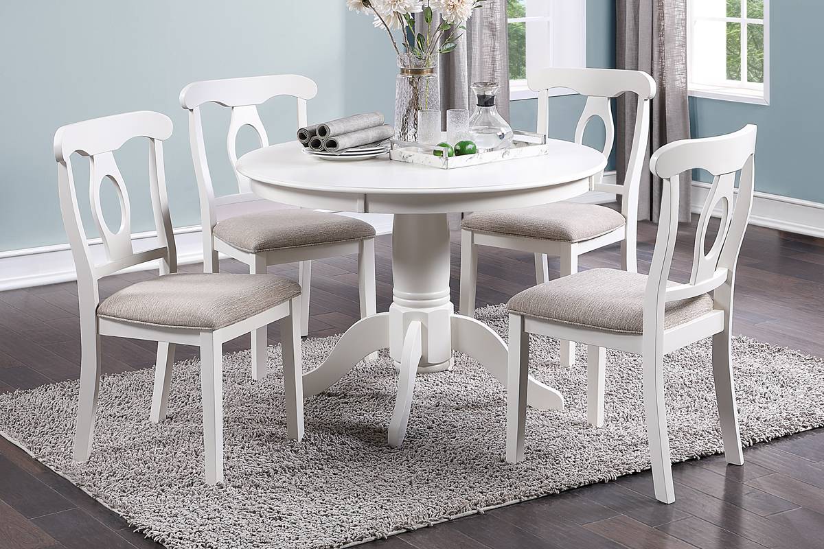 5-PC DINING SET--WHITE