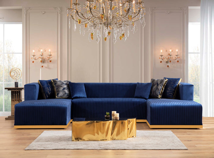 Juliana Velvet Double Chaise Sectional