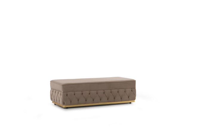 Jester Velvet Rectangle Ottoman