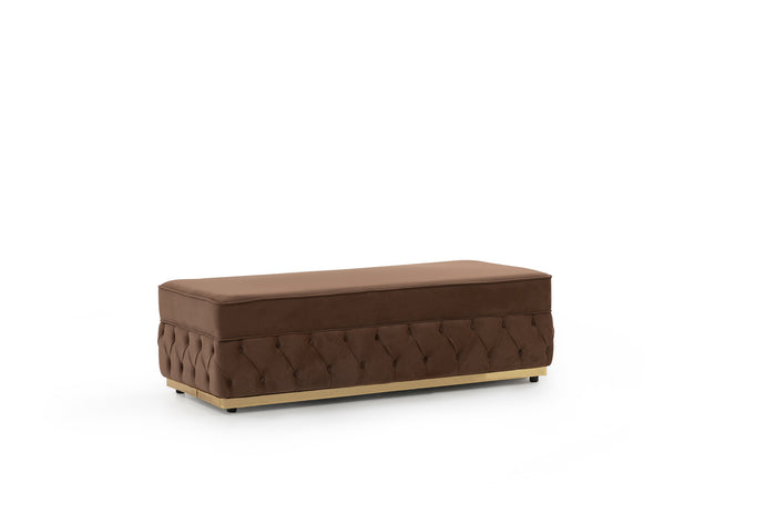 Jester Velvet Rectangle Ottoman