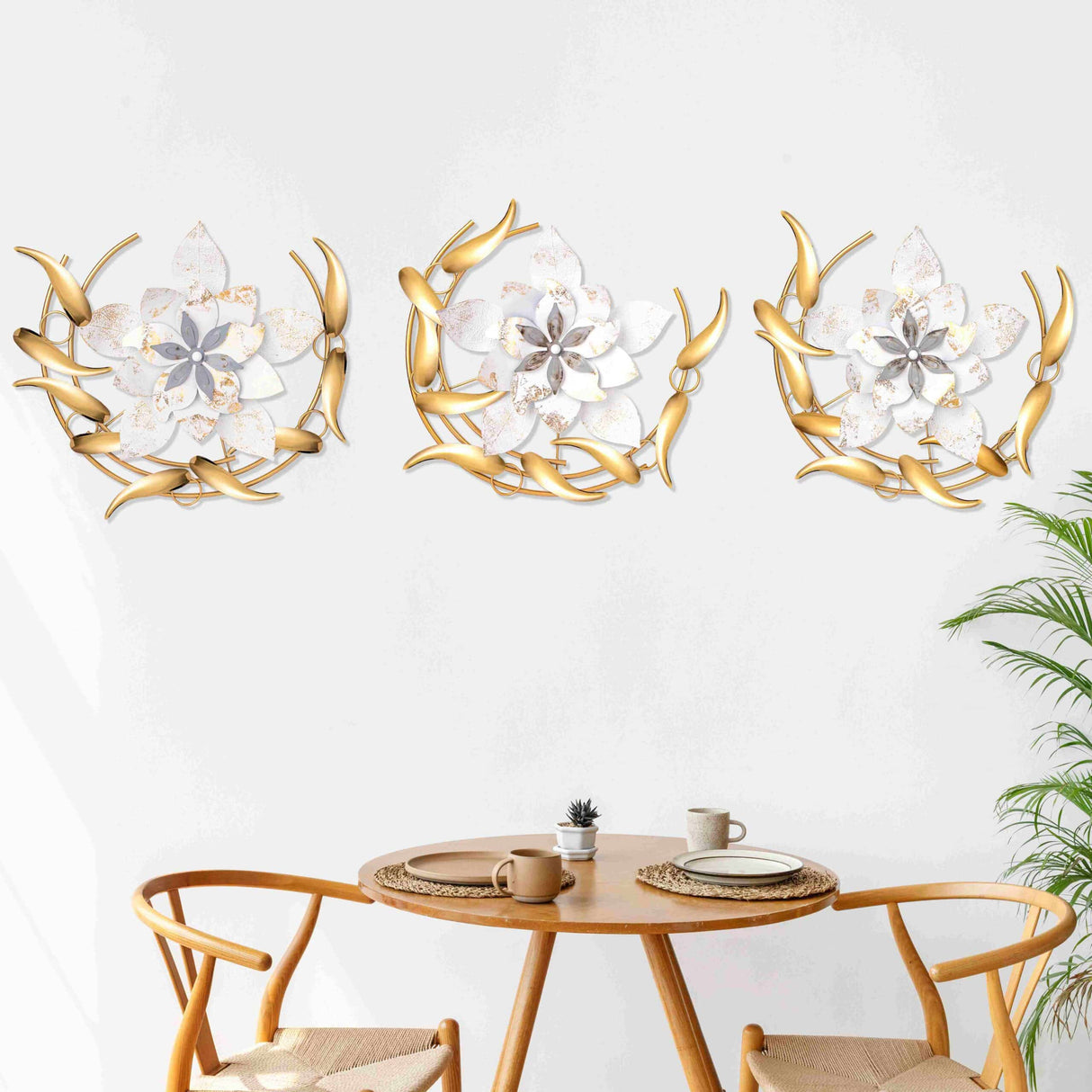 Metal Wall Art Decor Sculpture Set Design W362