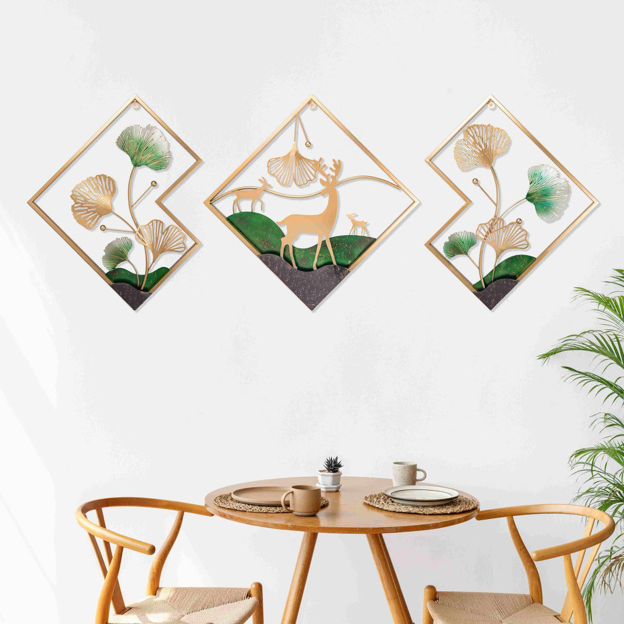 Metal Wall Art Decor Sculpture Set Design XS018