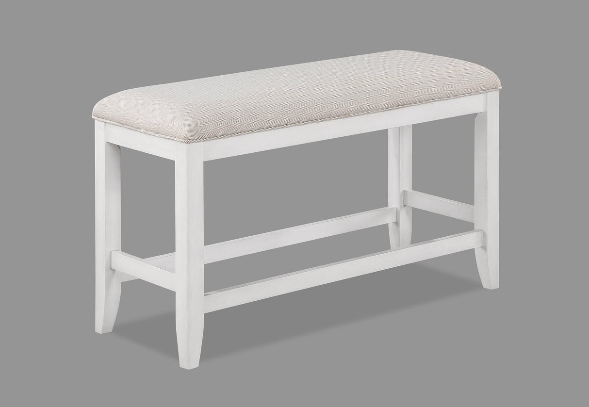 WENDY WHITE COUNTER HEIGHT BENCH