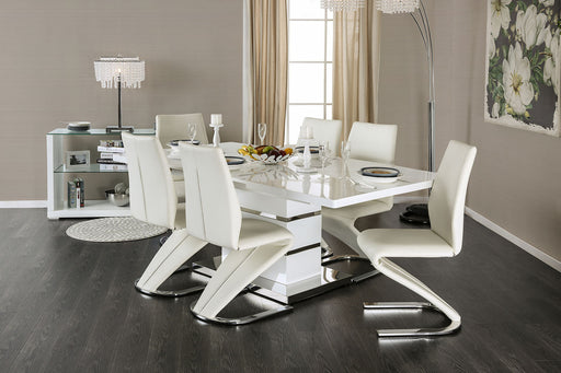 Midvale White/Chrome 7 Pc. Dining Table Set image