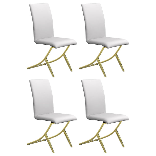 Carmelia Upholstered Side Chairs White (Set of 4) image