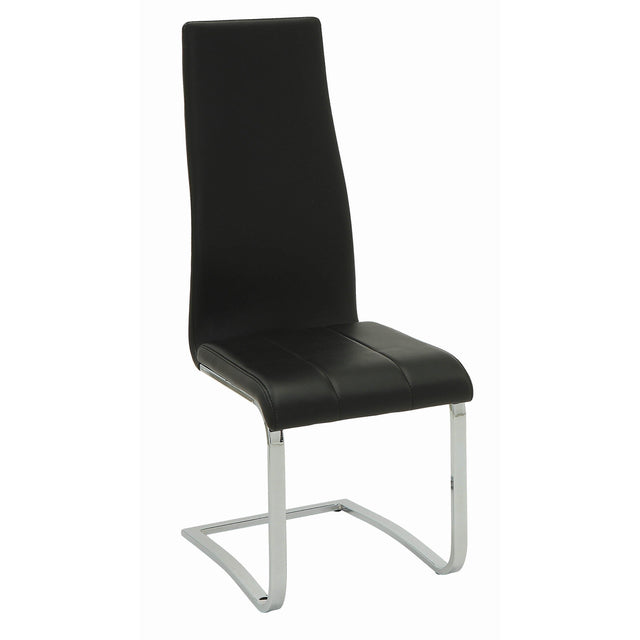 Coaster Furniture Montclair 100515BLK Upholstered Dining Side Chair - Black (Set of 4) IMAGE 1