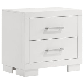  Coaster Furniture Jessica 202992 2-Drawer Nightstand - Snow White IMAGE 1