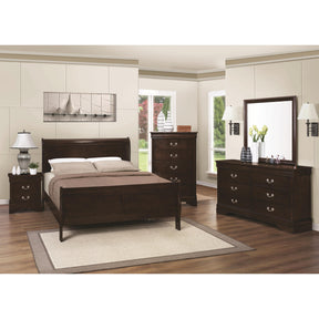  Coaster Furniture Louis Philippe 202411F 6 pc Full Sleigh Bedroom Set IMAGE 1