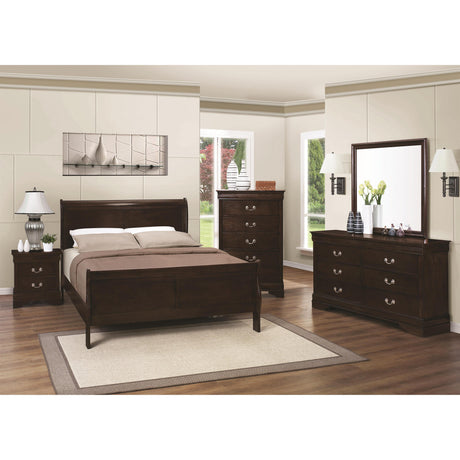  Coaster Furniture Louis Philippe 202411T 7 pc Twin Sleigh Bedroom Set IMAGE 1