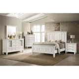  Coaster Furniture Sandy Beach 201301Q Wood Queen Panel Bed - Cream White IMAGE 5