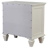 Coaster Furniture Sandy Beach 201302 3-Drawer Nightstand - Cream White IMAGE 7