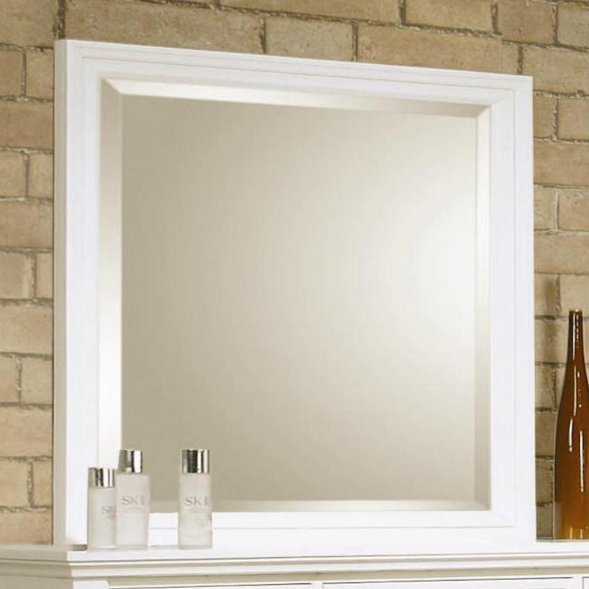  Coaster Furniture Sandy Beach 201304 Dresser Mirror - Cream White IMAGE 1