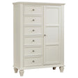  Coaster Furniture Sandy Beach 201308 8-Drawer Door Chest - Cream White IMAGE 1