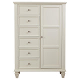  Coaster Furniture Sandy Beach 201308 8-Drawer Door Chest - Cream White IMAGE 2